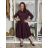 Langärmliges Hemdkleid für Damen mit Gürtel (S/M EINHEITSGRÖSSE) ITALIAN FASHION  IMPSS260002/DUR S / M / L schwarz
