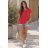 T-Shirt mit kurzen Ärmeln, Damen-Neon (uni sl) ITALIAN MODEL IM518026 S / M / L rot