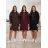 Damen-Rollkragenpullover mit kurzen Ärmeln (Einheitsgröße 42/44/46) ITALIENISCHE MODE IMC260237  Wein
