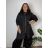 Übergroßer gestrickter Langarmpullover für Damen (S/M EINHEITSGRÖSSE) ITALIAN FASHION IMSN2416125  schwarz