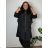 Übergroßer gestrickter Langarmpullover für Damen (S/M EINHEITSGRÖSSE) ITALIAN FASHION IMSN2416125  schwarz