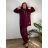 Lange Sommer-Haremshose für Damen (42/44/46 Einheitsgröße) ITALIAN FASHION IM424361  Wein
