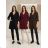 Damen-Lammmantel mit langen Ärmeln und Kapuze (Einheitsgröße S/M/L) ITALIAN FASHION IMWDD24257 S / M / L Wein