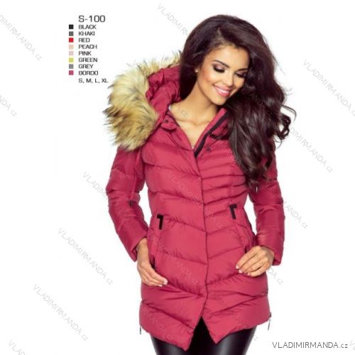 Beschichten Sie Winterpark mit Pelzfrauen (sml-xl) MISSFOFO FASHION ITALY IM917S-100

