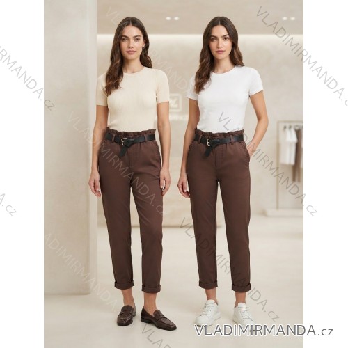 Kurzes Sommerkleid Kurzarm Damen übergroß (40/42/44 Einheitsgröße) ITALIAN FASHION IMD25022 XS/S/M dunkelbraun