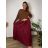 Sommerkleid oval Kurzarm Damen Übergröße (50/52/54 Einheitsgröße) ITALIAN FASHION IM425011  pink