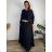 Sommerkleid oval Kurzarm Damen Übergröße (50/52/54 Einheitsgröße) ITALIAN FASHION IM425011  pink