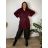 Sommerkleid oval Kurzarm Damen Übergröße (50/52/54 Einheitsgröße) ITALIAN FASHION IM425011 46/48/50 Wein