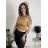 Damen-Crop-Top mit Trägern (S/M ONE SIZE) ITALIAN FASHION IMPLP2309080050 dunkelbraun XS/S/M