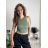 Damen-Crop-Top mit Trägern (S/M ONE SIZE) ITALIAN FASHION IMPLP2309080050 dunkelbraun XS/S/M
