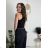 Damen-Crop-Top mit Trägern (S/M ONE SIZE) ITALIAN FASHION IMPLP2309080050 dunkelbraun XS/S/M