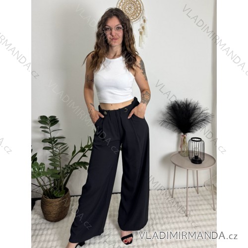 Übergroßer gestrickter Langarmpullover für Damen (S/M EINHEITSGRÖSSE) ITALIAN FASHION IMSN2416125 schwarz S / M / L
