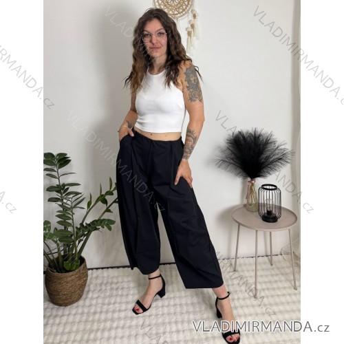 Übergroßer gestrickter Langarmpullover für Damen (S/M EINHEITSGRÖSSE) ITALIAN FASHION IMSN2416125 schwarz S / M / L