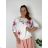 Damen-Strickpullover mit langen Ärmeln (Einheitsgröße S/M) ITALIAN FASHION IMWDT23005  weiß