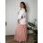 Damen-Strickpullover mit langen Ärmeln (Einheitsgröße S/M) ITALIAN FASHION IMWDT23005  weiß