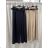 Elegante, weite, lange Hose mit Gürtel für Damen (Einheitsgröße S/M/L) ITALIENISCHE MODE IM3262969 S / M / L beige