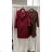Damen-Lammmantel mit langen Ärmeln und Kapuze (Einheitsgröße S/M/L) ITALIAN FASHION IMWDD24257 S / M / L Wein