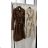 Damen-Lammmantel mit langen Ärmeln und Kapuze (Einheitsgröße S/M/L) ITALIAN FASHION IMWDD24257 S / M / L Wein