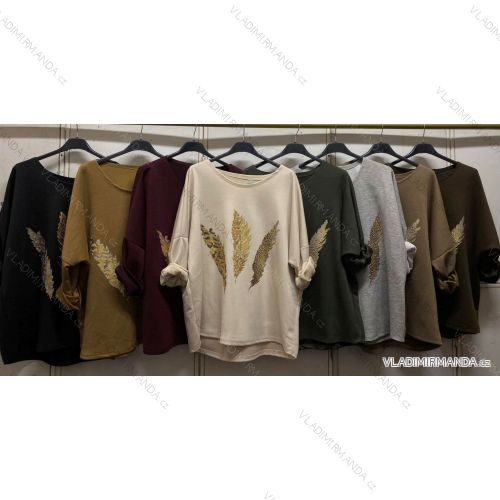 Damen-Rollkragenpullover mit kurzen Ärmeln (Einheitsgröße 42/44/46) ITALIENISCHE MODE IMC260237