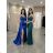 Šaty elegantní společenské na ramínka dámské (S/M ONE SIZE) ITALSKÁ MÓDA IM321608