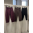 Damen-Rollkragenpullover mit kurzen Ärmeln (Einheitsgröße 42/44/46) ITALIENISCHE MODE IMC260237 S / M / L Wein