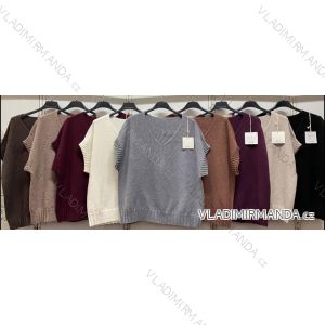 Damen-Rollkragenpullover mit kurzen Ärmeln (Einheitsgröße 42/44/46) ITALIENISCHE MODE IMC260237