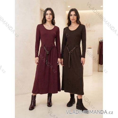 Übergroßer gestrickter Langarmpullover für Damen (S/M EINHEITSGRÖSSE) ITALIAN FASHION IMSN2416125 S / M / L Wein