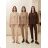 Kleid mit Knöpfen und geknöpften Damen (uni s-m) ITALIAN FASHION IM2203948 S / M / L beige