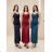 Šaty elegantní společenské na ramínka dámské (S/M ONE SIZE) ITALSKÁ MÓDA IM321608 S / M modrá petrolejová