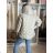 Damen-Rollkragenpullover mit kurzen Ärmeln (Einheitsgröße 42/44/46) ITALIENISCHE MODE IMC260237 46/48/50 beige
