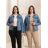 Kurze Damen-Jeansjacke (2XL-6XL) MOON GIRL MOG26GYD2609B/DUR 2XL blau