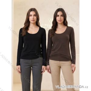 T-Shirt Langarm Langarm Damen (uni sl) ITALIENISCHE Mode IM317119
