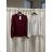T-Shirt Langarm Langarm Damen (uni sl) ITALIENISCHE Mode IM317119 S / M / L Wein