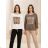 Damen-Langarmshirt Oversize (44/46/48 Einheitsgröße) Italienische Mode IMC260282