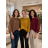 Übergroßer gestrickter Langarmpullover für Damen (S/M EINHEITSGRÖSSE) ITALIAN FASHION IMSN2416125 S / M / L hellbraun