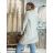 Damenmantel mit langen Ärmeln (Einheitsgröße S/M/L) ITALIENISCHE MODE IMPVN2525994 S / M / L weiß
