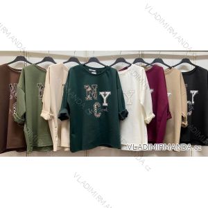 Damen-Rollkragenpullover mit kurzen Ärmeln (Einheitsgröße 42/44/46) ITALIENISCHE MODE IMC260237