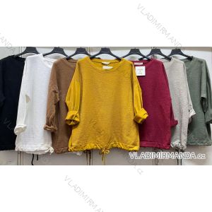 Damen-Rollkragenpullover mit kurzen Ärmeln (Einheitsgröße 42/44/46) ITALIENISCHE MODE IMC260237