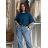Sommerkleid oval Kurzarm Damen Übergröße (50/52/54 Einheitsgröße) ITALIAN FASHION IM425011