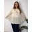 Sommerkleid oval Kurzarm Damen Übergröße (50/52/54 Einheitsgröße) ITALIAN FASHION IM425011 50/52/54 beige