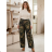 Elegante Hose mit Gürtel 3/4 kurz Damen (S/M/L Einheitsgröße) ITALIAN FASHION IMPLI257048 S / M / L Tarnung