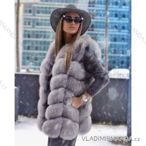 Winterjacke Pelzfell mit Ledertaschen warmes Kunstpelz (s-4xl) AFASHION AF18048