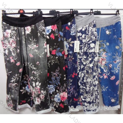 Hose Baumwolle dünne Frauen (uni sl) ITALIENISCHE MODA 2581 ZH