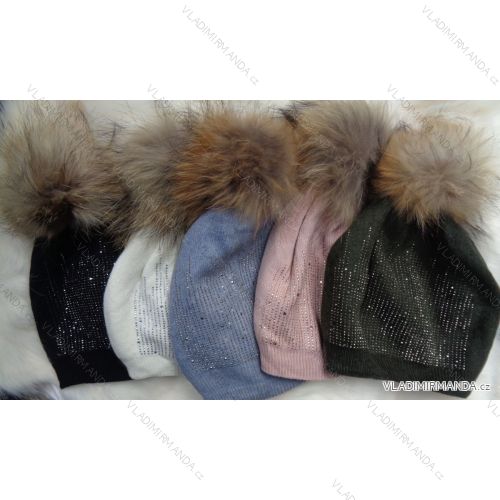 Winter-Sweatshirt mit Damen und Welpen aus Kaninchen-Bambus (uni) POLEN BF83807