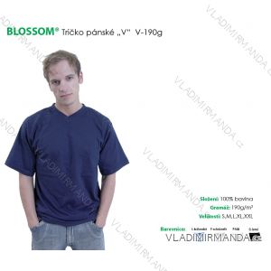 T-Shirt für Männer, kurzärmlig Herren einfarbig (s-xxl) BLOSSOM V-190G