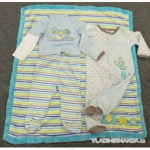 Säuglings-T-Shirt, Polo, Overal und Decke Mädchen und Jungen Baumwolle 4 + 1 (3-9 Monate) AODA A024
