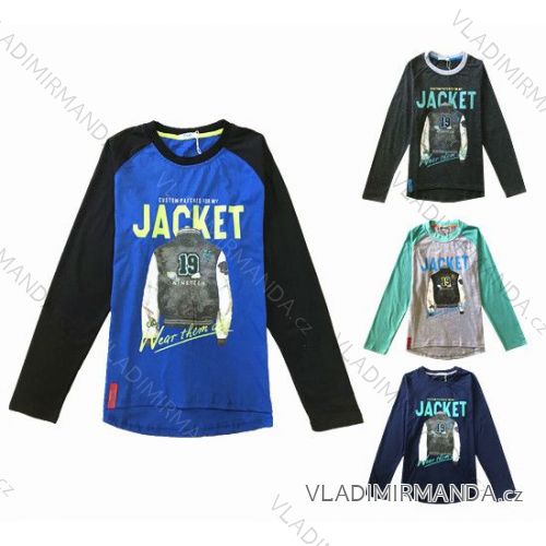 T-Shirt Langarm Baumwolle Jungen (134-164) KUGO S8809
