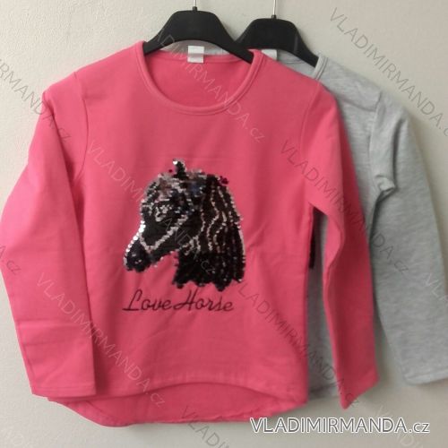 Warmes Langarm-T-Shirt mit Pailletten für Babys (116-134) TURKEY MODA TM217050
