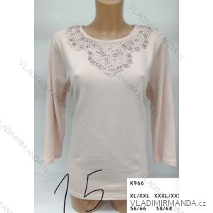T-Shirt mit Spitze Langarm Damen (l-3xl) ERBOSSI PM117K966
