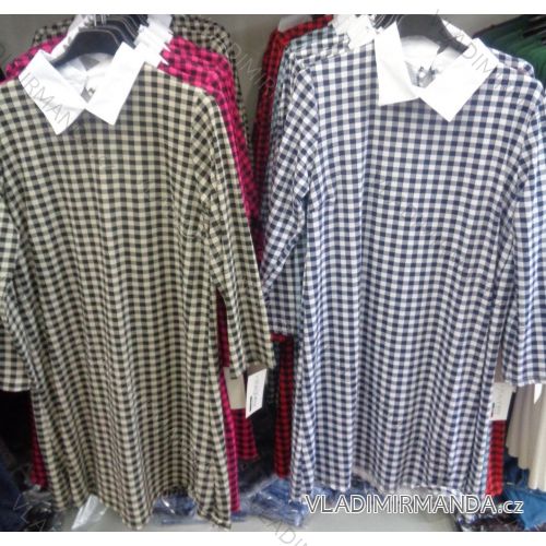 Kurzärmliges Damenkleid (uni sl) ITALIENISCHE Mode IM1218002